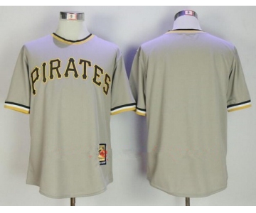 Men's Pittsburgh Pirates Blank Gray Pullover Stitched MLB Majestic Cooperstown Collection Jersey