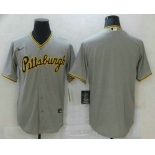 Men's Pittsburgh Pirates Blank Grey Stitched MLB Cool Base Nike Jersey