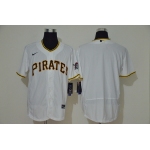 Men's Pittsburgh Pirates Blank White Stitched MLB Flex Base Nike Jersey