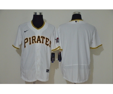 Men's Pittsburgh Pirates Blank White Stitched MLB Flex Base Nike Jersey