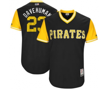 Men's Pittsburgh Pirates David Freese Davehuman Majestic Black 2017 Players Weekend Authentic Jersey
