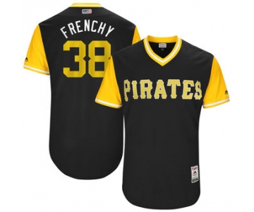 Men's Pittsburgh Pirates Wade LeBlanc Frenchy Majestic Black 2017 Players Weekend Authentic Jersey