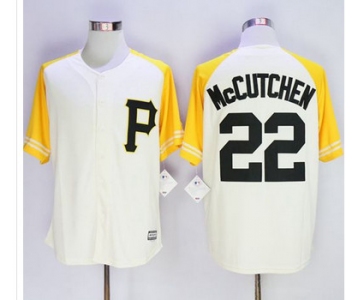 Pirates #22 Andrew McCutchen CreamGold Exclusive New Cool Base Stitched MLB Jersey