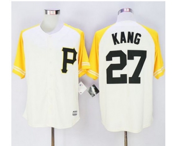 Pirates #27 Jung-ho Kang CreamGold Exclusive New Cool Base Stitched MLB Jersey