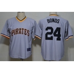 Pittsburgh Pirates #24 Barry Bonds Gray Throwback Jersey