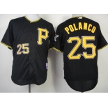 Pittsburgh Pirates #25 Gregory Polanco Black Jersey