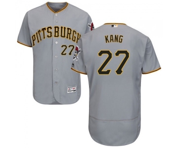 Pittsburgh Pirates #27 Jung-ho Kang Grey Flexbase Authentic Collection Stitched MLB Jersey