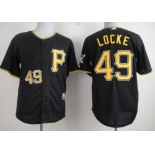 Pittsburgh Pirates #49 Jeff Locke Black Jersey