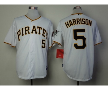Pittsburgh Pirates #5 Josh Harrison White Jersey