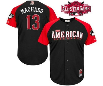 American League Baltimore Orioles #13 Manny Machado Black 2015 All-Star Game Player Jersey