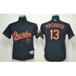 Baltimore Orioles #13 Manny Machado Black Kids Jersey