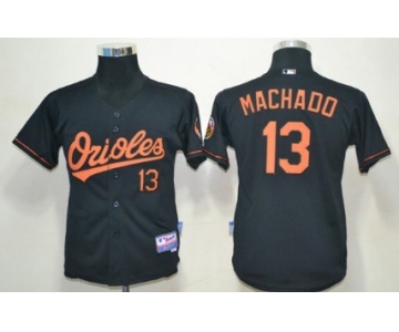 Baltimore Orioles #13 Manny Machado Black Kids Jersey