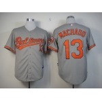 Baltimore Orioles #13 Manny Machado Gray Jersey