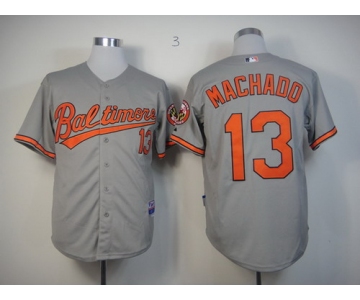 Baltimore Orioles #13 Manny Machado Gray Jersey