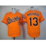 Baltimore Orioles #13 Manny Machado Orange Jersey