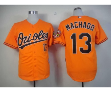 Baltimore Orioles #13 Manny Machado Orange Jersey