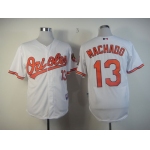 Baltimore Orioles #13 Manny Machado White Jersey