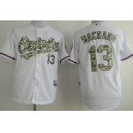 Baltimore Orioles #13 Manny Machado White With Camo Jersey