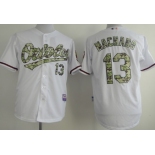 Baltimore Orioles #13 Manny Machado White With Camo Jersey
