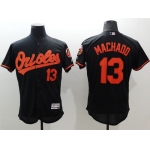 Men's BaltimoreOrioles #13 Manny Machado Black Flexbase Authentic Collection Stitched MLB Jersey
