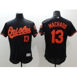 Men's BaltimoreOrioles #13 Manny Machado Black Flexbase Authentic Collection Stitched MLB Jersey