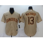 Men's San Diego Padres #13 Manny Machado Gray Stitched MLB Cool Base Nike Jersey
