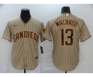 Men's San Diego Padres #13 Manny Machado Gray Stitched MLB Cool Base Nike Jersey