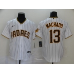 Men's San Diego Padres #13 Manny Machado White Stitched MLB Cool Base Nike Jersey