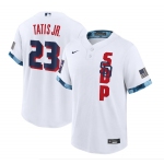 Men's San Diego Padres #23 Fernando Tatis Jr. 2021 White All-Star Cool Base Stitched MLB Jersey