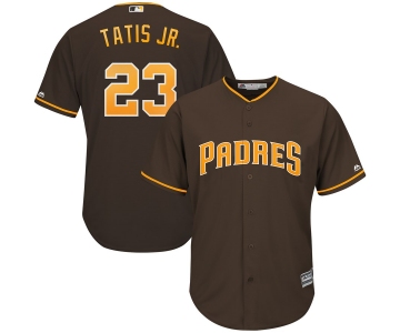 Men's San Diego Padres 23 Fernando Tatis Jr. Brown Cool Base Jersey