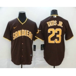 Men's San Diego Padres #23 Fernando Tatis Jr. Brown Stitched MLB Cool Base Nike Jersey