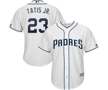 Men's San Diego Padres 23 Fernando Tatis Jr. White Cool Base Jersey