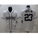 Men's San Diego Padres 23 Fernando Tatis Jr. White Cool Base Nike Jersey