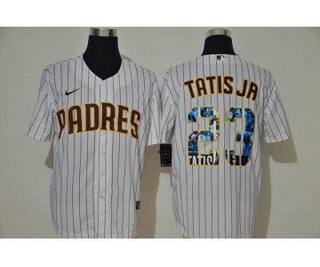 Men's San Diego Padres #23 Fernando Tatis Jr. White Unforgettable Moment Stitched Fashion MLB Cool Base Nike Jersey