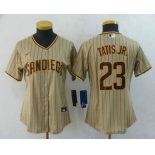 Women's San Diego Padres #23 Fernando Tatis Jr. Gray Stitched MLB Cool Base Nike Jersey