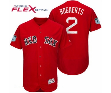 Men's Boston Red Sox #2 Xander Bogaerts Red 2017 Spring Training Stitched MLB Majestic Flex Base Jersey