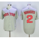Red Sox #2 Xander Bogaerts Grey New Cool Base Stitched MLB Jersey