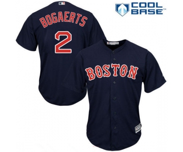 Youth Boston Red Sox #2 Xander Bogaerts Navy Blue Stitched MLB Majestic Cool Base Jersey
