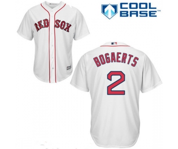 Youth Boston Red Sox #2 Xander Bogaerts White Home Stitched MLB Majestic Cool Base Jersey
