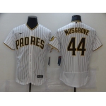 Men San Diego Padres 44 Musgrove White stripe Elite 2021 Nike MLB Jersey