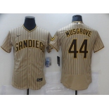 Men San Diego Padres 44 Musgrove brown stripe Elite 2021 Nike MLB Jersey