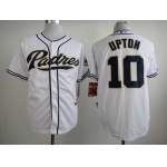 Men's San Diego Padres #10 Justin Upton White Jersey