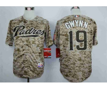 Men's San Diego Padres #19 Tony Gwynn Camo Cool Base Jersey