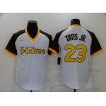 Men's San Diego Padres #23 Fernando Tatis Jr White Stitched MLB Cooperstown Cool Base Nike Jersey