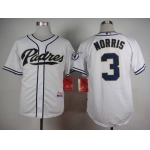 Men's San Diego Padres #3 Derek Norris White Jersey