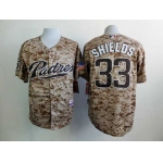 Men's San Diego Padres #33 James Shields 2015 Camo Jersey
