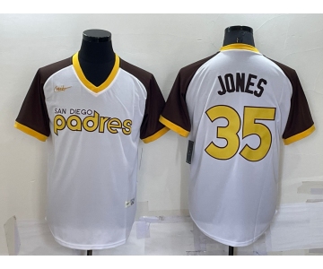 Men's San Diego Padres #35 Randy Jones White Stitched Cooperstown Cool Base Nike Jersey