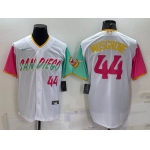 Men's San Diego Padres #44 Joe Musgrove White Number 2022 City Connect Cool Base Stitched Jersey