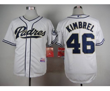 Men's San Diego Padres #46 Craig Kimbrel White Jersey