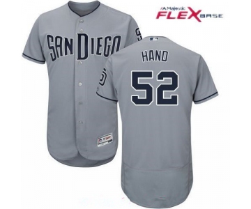 Men's San Diego Padres #52 Brad Hand Gray Road Stitched MLB Majestic Flex Base Jersey